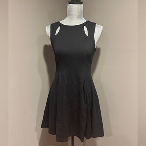 Black cut out dress with zipper back